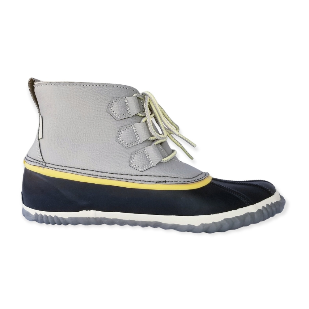 JBU by Jambu "Nala" Grey and Yellow Duck Boots Woman's Size 10 - Picture 4 of 11
